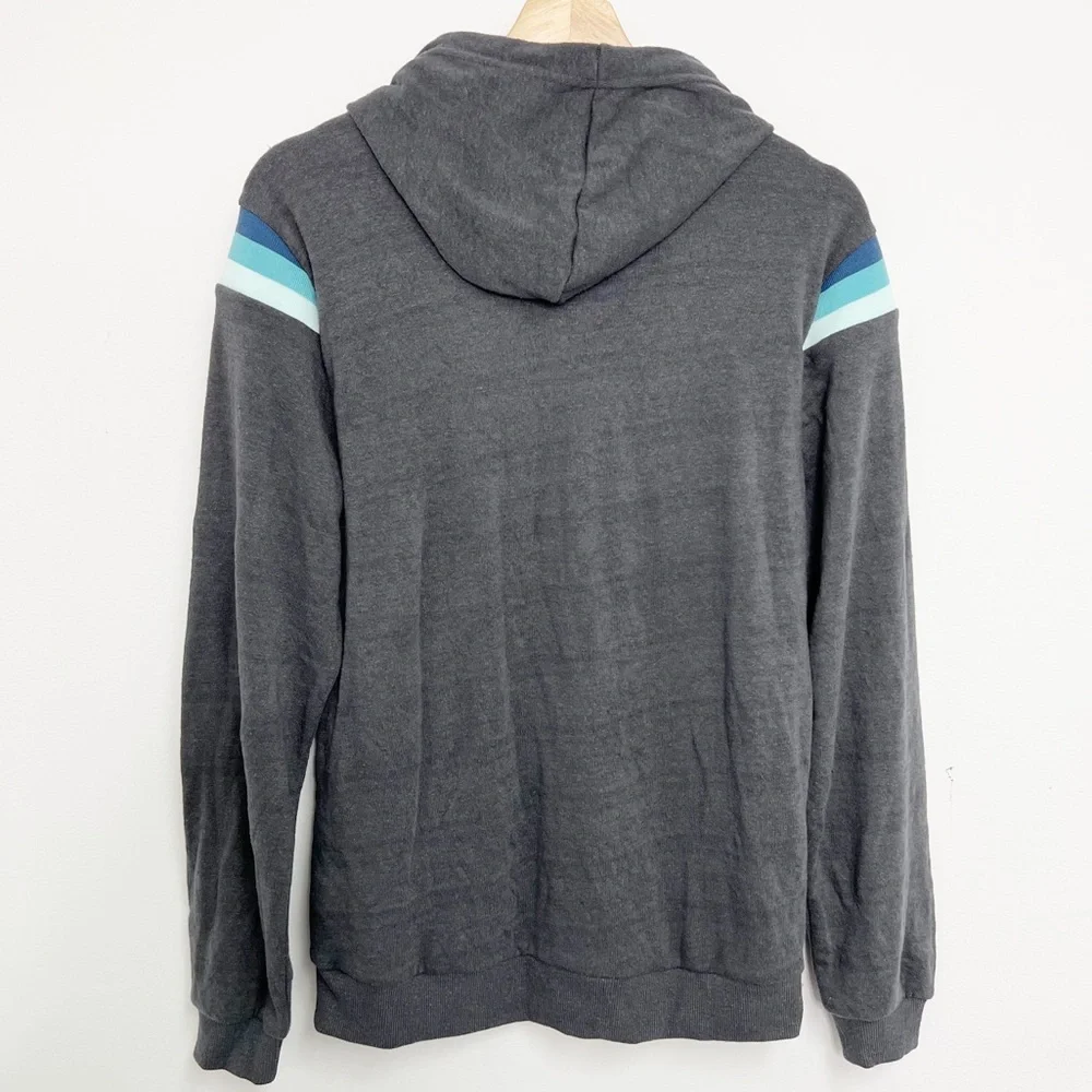 Marine Layer Banks Pullover Hoodie in Black Iris Sz S NWT - Picture 4 of 13